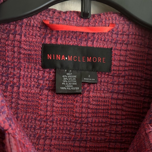 Nina McLemore vintage purple maroon color buttoned women’s blazer size 2 - Picture 2 of 4